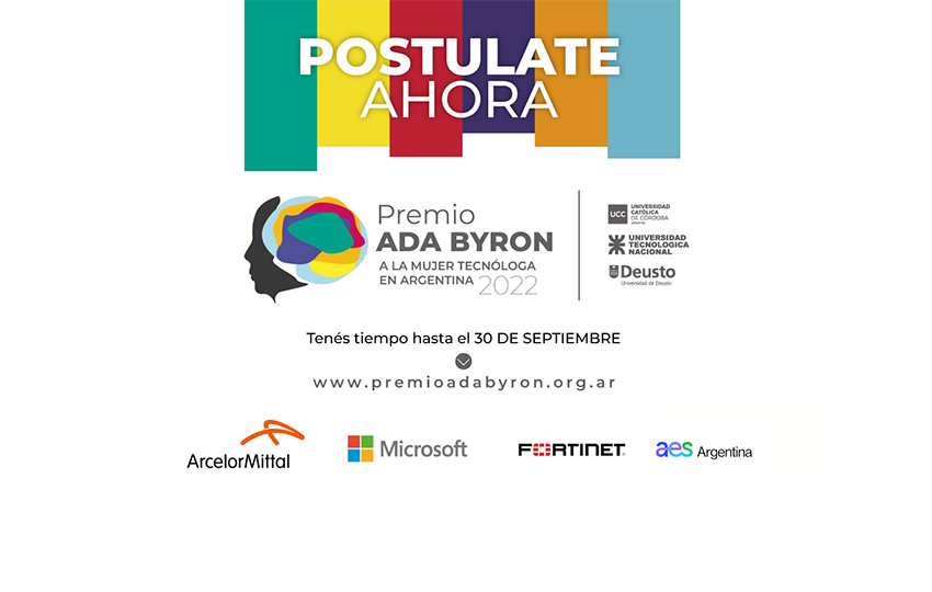 Premio Ada Byron 2022 - Postulaciones hasta el 30 de Septiembre