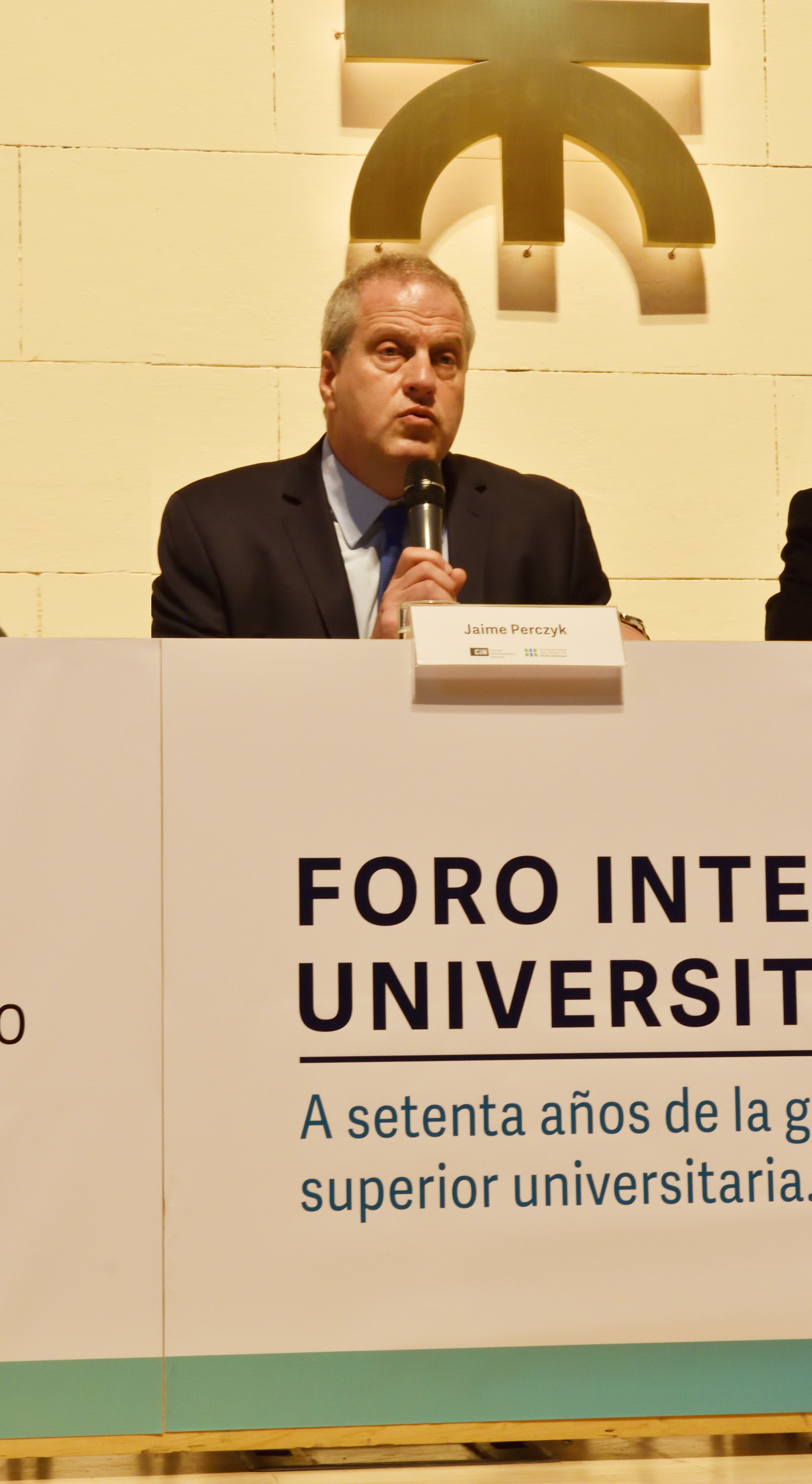 Lic. Perczyk UTN CIN Foro Gratuidad, Jaime Perczyk Rector UNAHUR